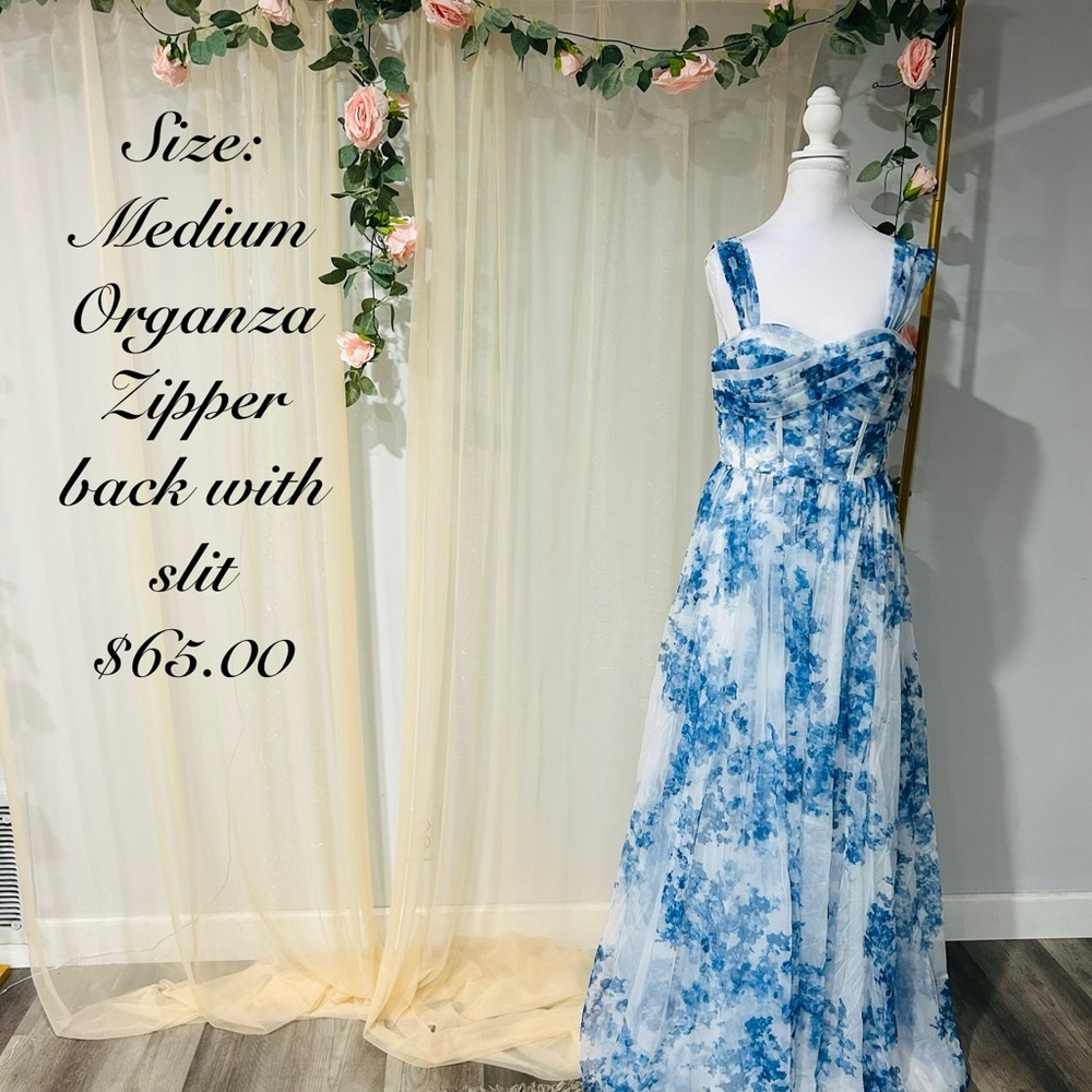 Blue Floral Maxi Dress